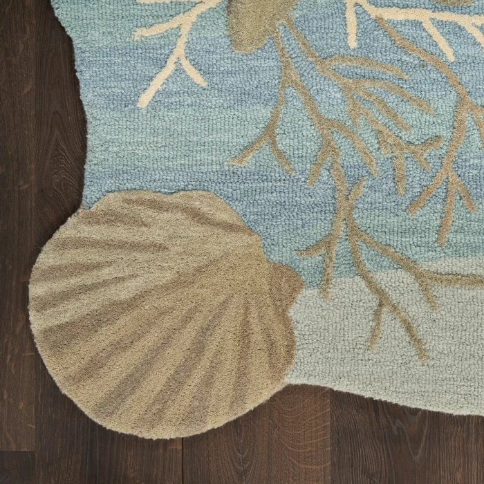 Nourison Waterside Blue WRS01 5 ft. X 7 ft. Rect. Rug