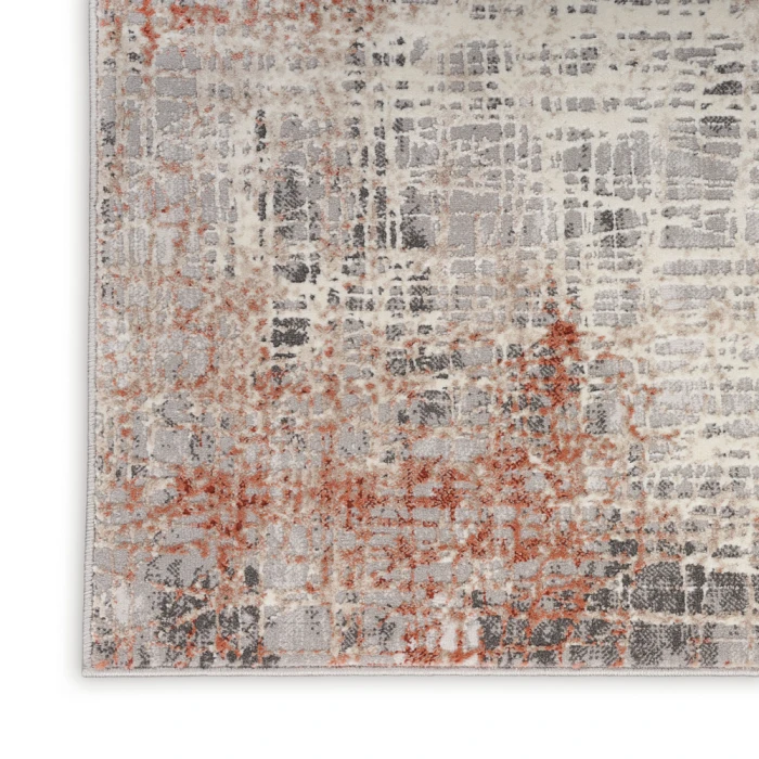 Calvin Klein Infinity Area Rug IFN01 Rust Multicolor
