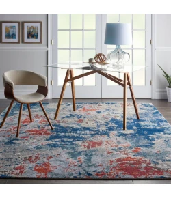 Nourison Home Artworks ATW01 Navy/Brick 9 ft. 6 in. X 12 ft. 6 in. Area Rug