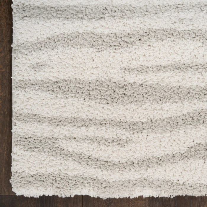 Nourison Home Modern Shag Ivory Grey MMD05 5 ft. 3 in. X 7 ft. Rectangle Rug
