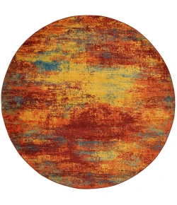 Nourison Home Nourison Essentials NRE06 Flame 8 ft. Round Area Rug
