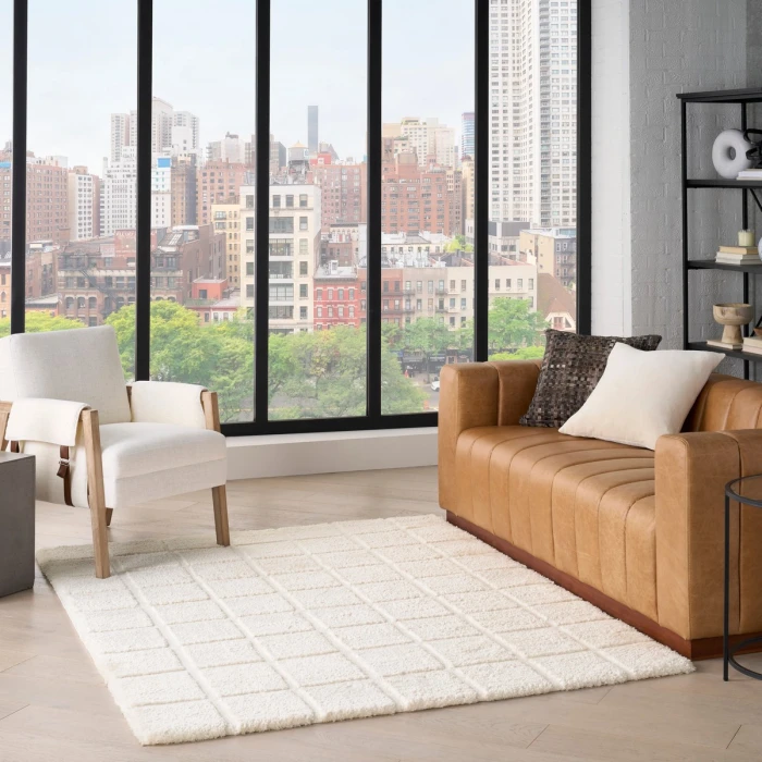 DKNY West End Ave Ivory WTE01 6 ft. X 9 ft. Rect. Rug