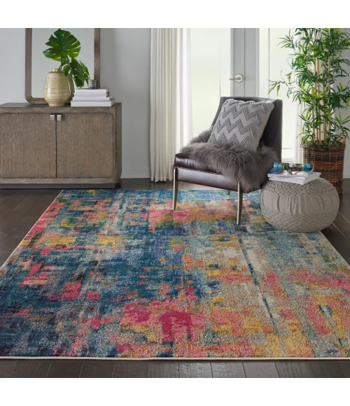 Nourison Celestial Area Rug CES09-Blue/Yellow