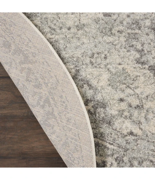 Nourison Tranquil Round Area Rug TRA05-Ivory/Grey