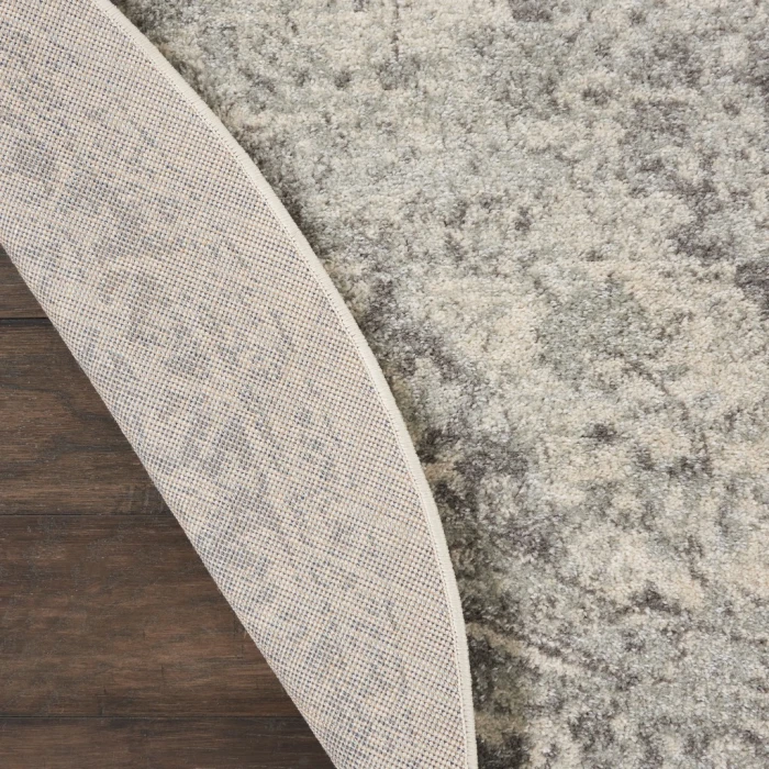 Nourison Tranquil Round Area Rug TRA05-Ivory/Grey