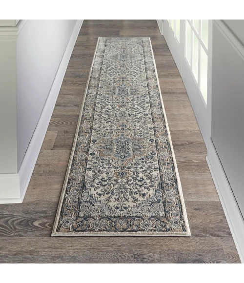 Nourison Quarry Ivory Grey QUA05 20 ft. Rect. Rug