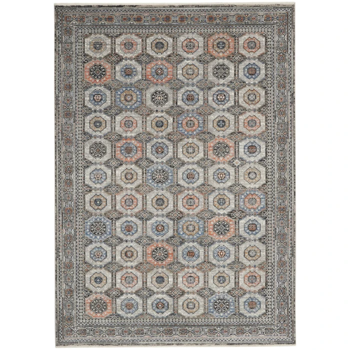 Nourison Starry Nights Area Rug STN09 Grey/Navy 9'10" x 12'6"