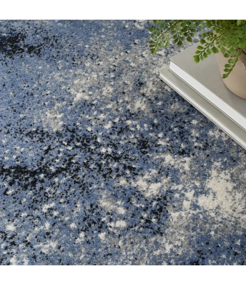 Nourison Passion Area Rug PSN10 L.Blue/Blk 5'3" x 7'3"