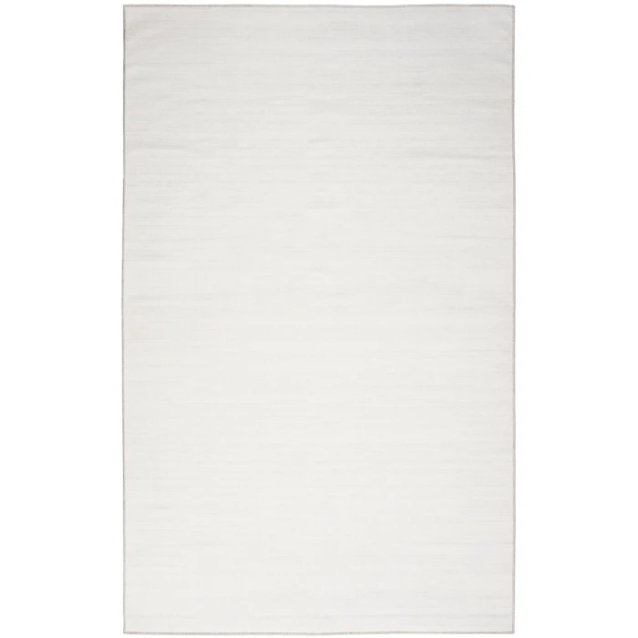 Nourison Washable Essentials Ivory Grey WAE01 4 ft. X 6 ft. Rectangle Rug