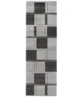 Nourison Home Nordic Grey Black NRC09 2 ft. X 6 ft. Rectangle Rug