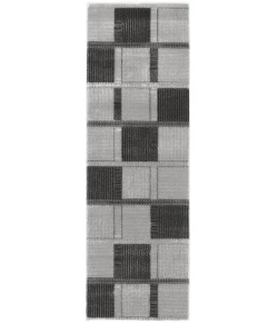 Nourison Home Nordic NRC09 Grey Black 2 ft. X 6 ft. Area Rug