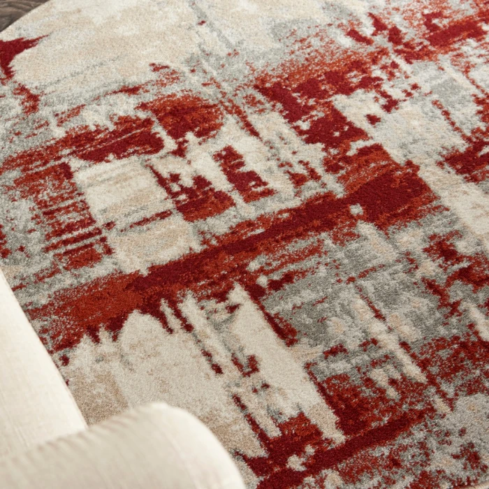 Nourison Maxell Area Rug MAE14-Ivory/Red