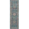 Nourison Home Vintage Kashan VKA01 Blue 2 ft. X 6 ft. Area Rug