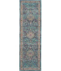Nourison Home Vintage Kashan VKA01 Blue 2 ft. X 6 ft. Area Rug