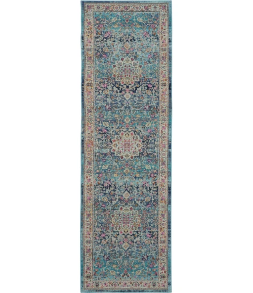 Nourison Vintage Kashan Runner Area Rug VKA01-Blue