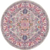 Nourison Home Passion PSN20 Light Grey Pink 4 ft. Round Area Rug