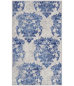 Nourison Home Whimsicle WHS11 Ivory Navy 3 ft. X 5 ft. Area Rug