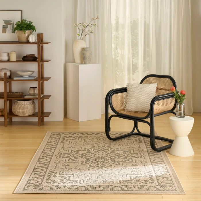 Nourison Tulum Taupe Olive TLM05 4 ft. X 6 ft. Rect. Rug