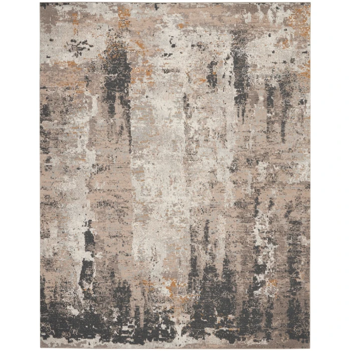 Nourison Tangra Cream Grey TNR05 9 ft. X 12 ft. Rect. Rug