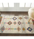 Nourison Nomad Cream Grey NMD04 2ft.2in. x 4ft. Rect. Rug