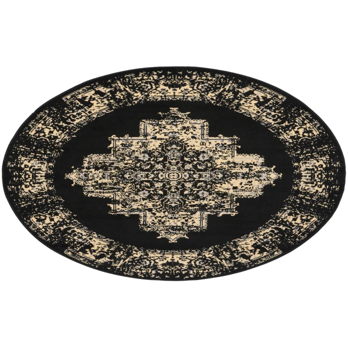 Nourison Grafix Black GRF14 4 ft. Round Rug