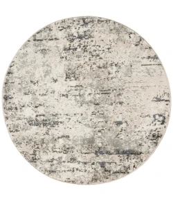 Nourison Home Quarry QUA01 Ivory Blue Grey 4 ft. Round Area Rug