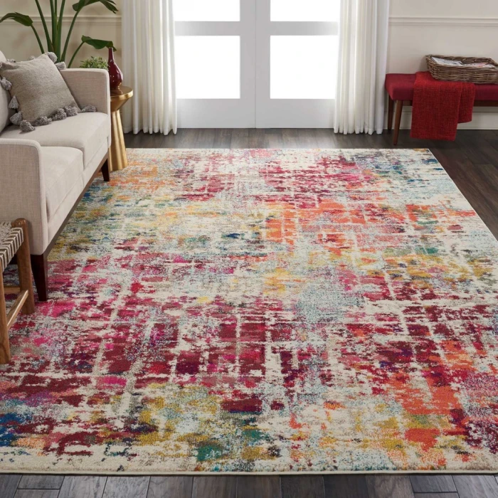 Nourison Celestial Area Rug CES13-Pink/Multicolor