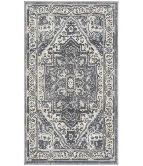 Nourison Quarry Navy Ivory QUA18 2 ft. X 4 ft. Rect. Rug