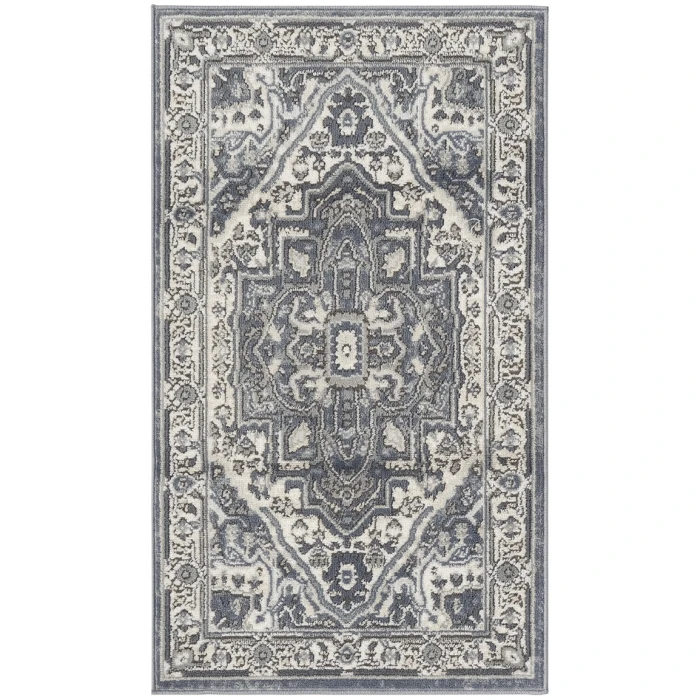 Nourison Quarry Navy Ivory QUA18 2 ft. X 4 ft. Rect. Rug