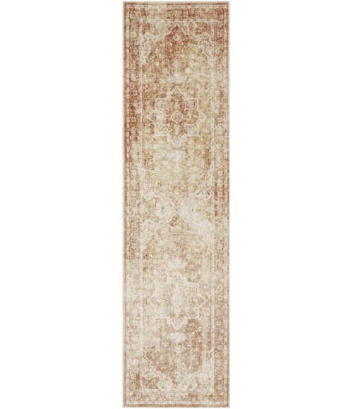 Nourison Astra Machine Washable Rust ASW12 2 ft. 2 in. X 8 ft. Rect. Rug