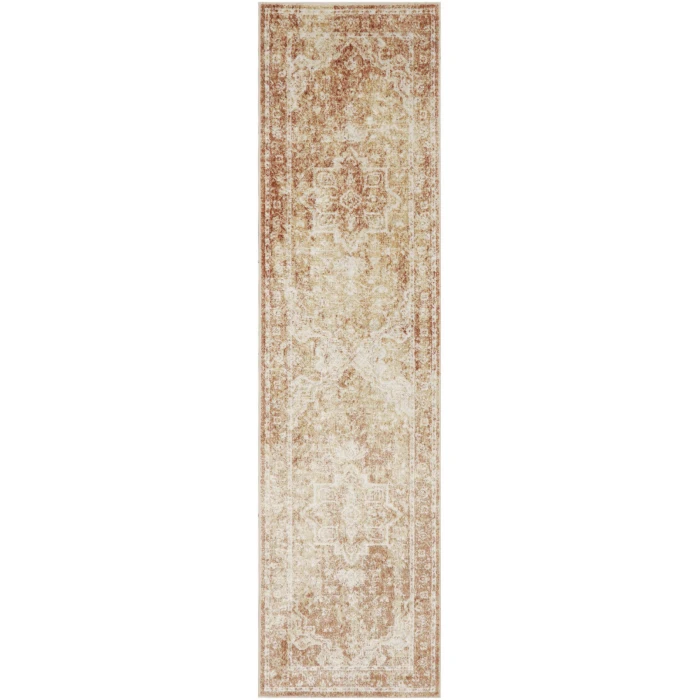 Nourison Astra Machine Washable Rust ASW12 2 ft. 2 in. X 8 ft. Rect. Rug