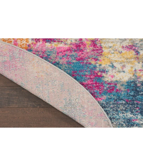 Nourison Passion Ivory Multicolor PSN36 5 ft. X 8 ft. Oval Rug