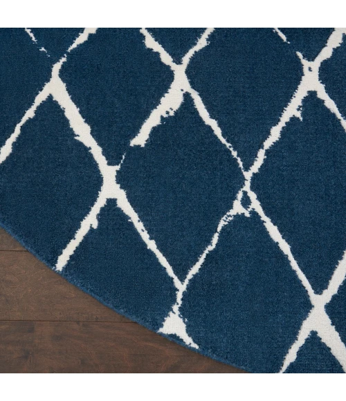 Nourison Twilight Round Area Rug TWI15 Navy 8' Round