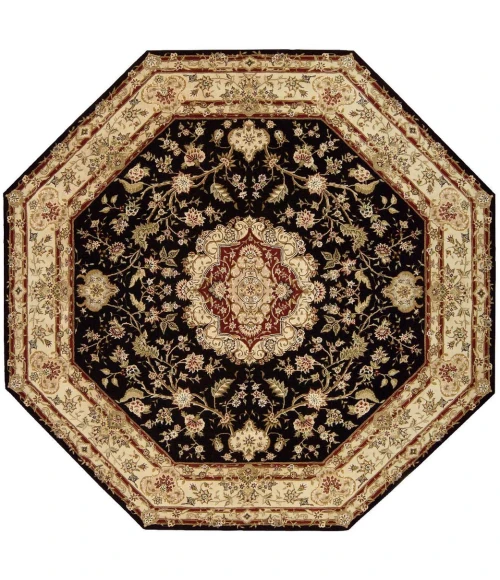 Nourison 2000 Octagon Area Rug 2028-Black