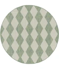 Nourison Positano Blue Green POS04 4ft. Round Rug