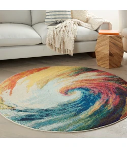 Nourison Home Celestial CES07 Wave 4 ft. Round Area Rug
