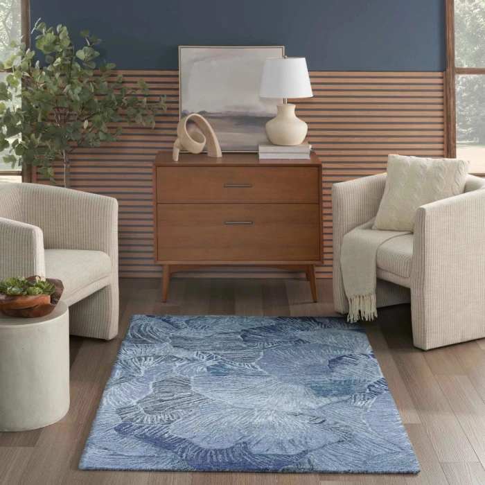 Nourison Avra Blue AVR01 4 ft. X 6 ft. Rect. Rug