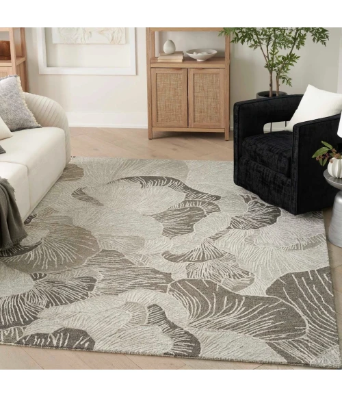 Nourison Avra Grey AVR01 8 ft. Rect. Rug