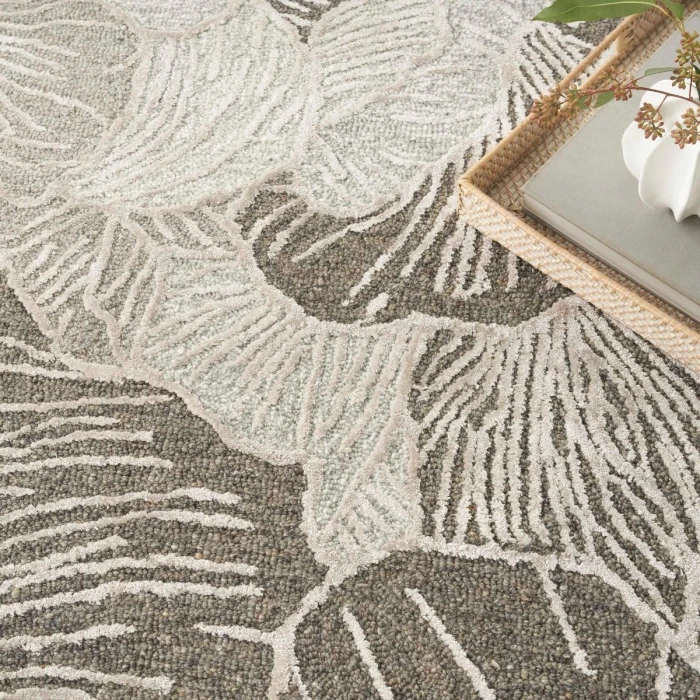 Nourison Avra Grey AVR01 4 ft. X 6 ft. Rect. Rug