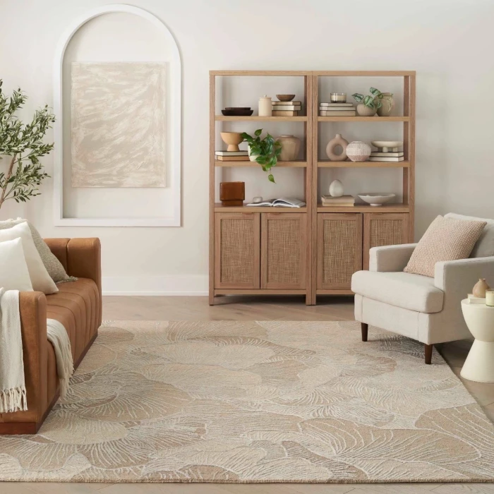 Nourison Avra Taupe AVR01 4 ft. X 6 ft. Rect. Rug