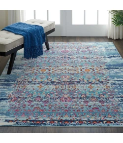 Nourison Home Vintage Kashan VKA02 Blue 4 ft. X 6 ft. Area Rug