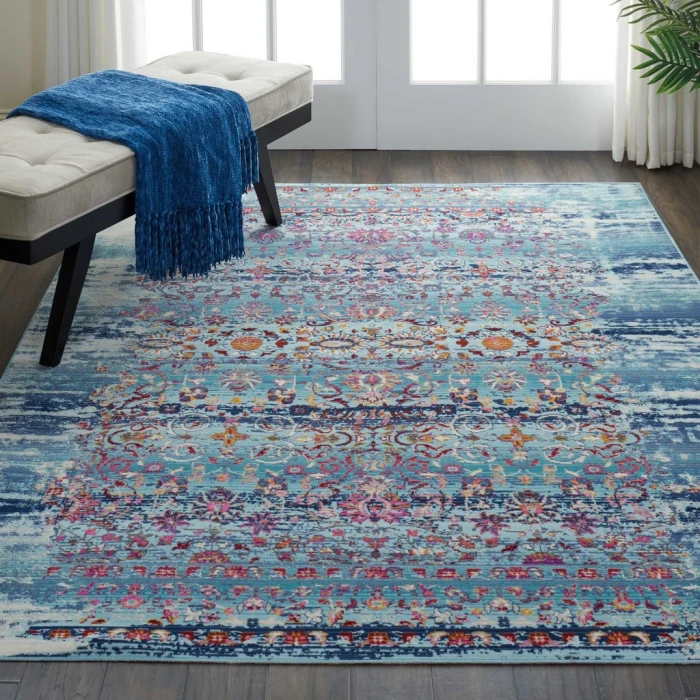 Nourison Vintage Kashan Area Rug VKA02-Blue