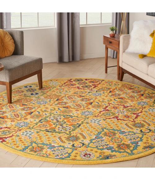Nourison Allur Area Rug ALR03 Yellow Multicolor