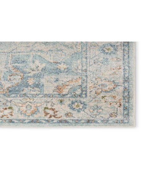 Nourison Astra Machine Washable Light Blue ASW12 6 ft. 7 in. X 9 ft. Rectangle Rug