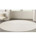 Nourison Versatile Ivory White NRV01 4 ft. Round Rug
