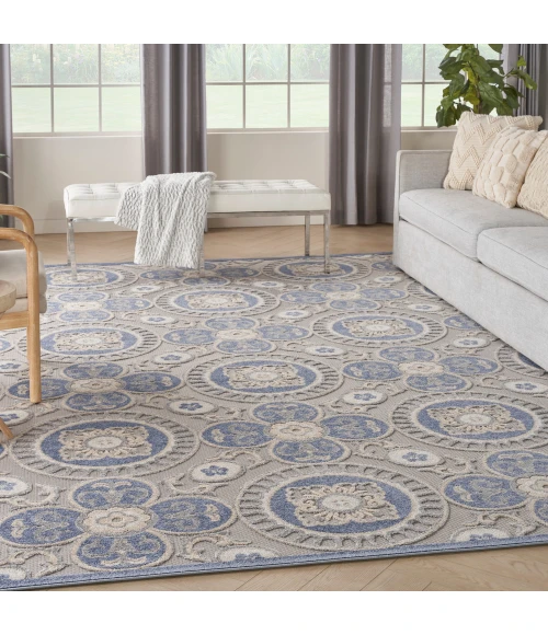 Nourison Aloha Area Rug ALH30 Blue/Grey