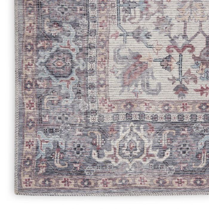 Nicole Curtis Machine Washable Series 1 Area Rug SR104 Grey