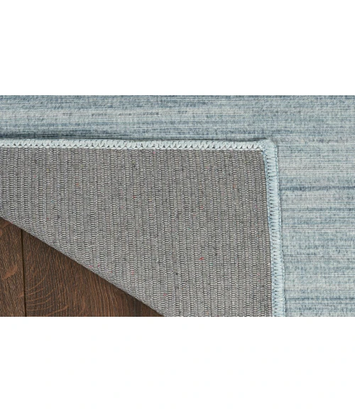 Nourison Washable Essentials Aqua WAE01 6 ft. X 9 ft. Rectangle Rug