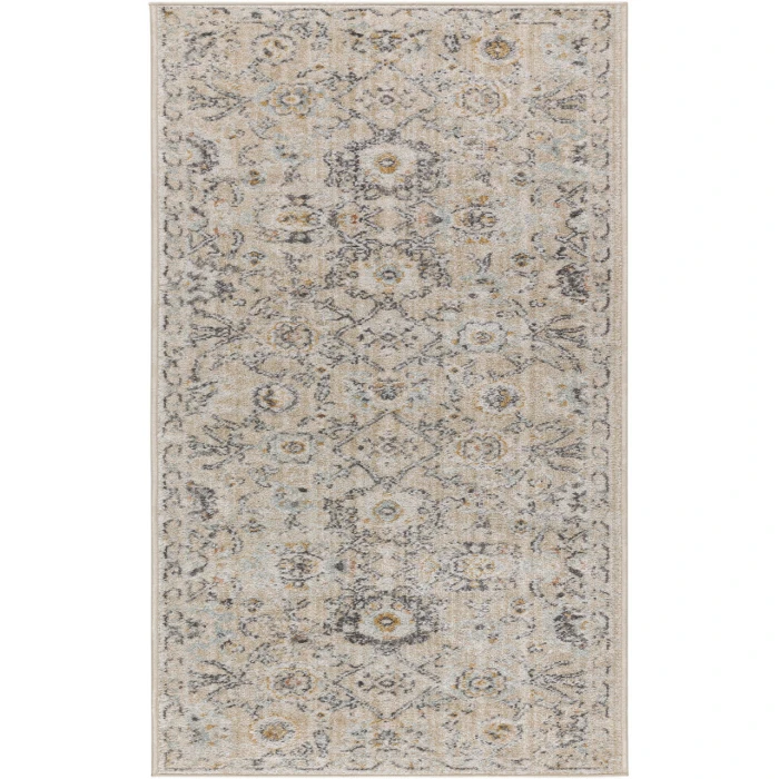 Nourison Oushak Home Cream OUS01 2 ft. 3 in. X 7 ft. 6 in. Rectangle Rug