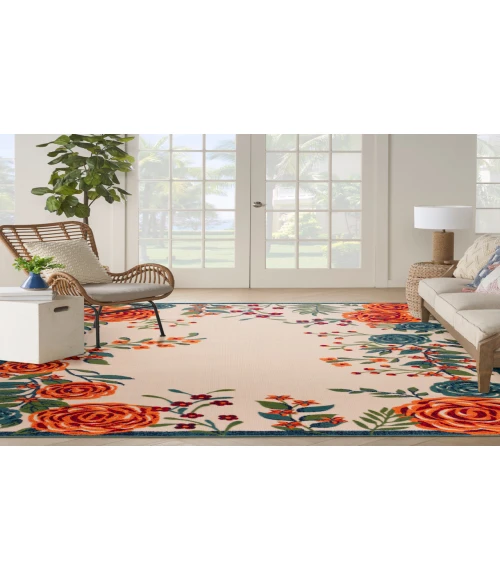 Nourison Aloha Ivory Multicolor ALH32 9 ft. X 12 ft. Rectangle Rug